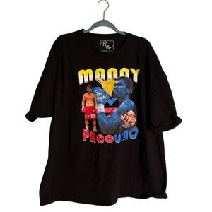 Manny Pacquiao Vintage Graphic T-Shirt 3XL Black Boxing Sports Tee